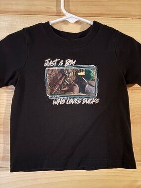 Carter's Black Short-Sleeve Tee with Duck Graphic